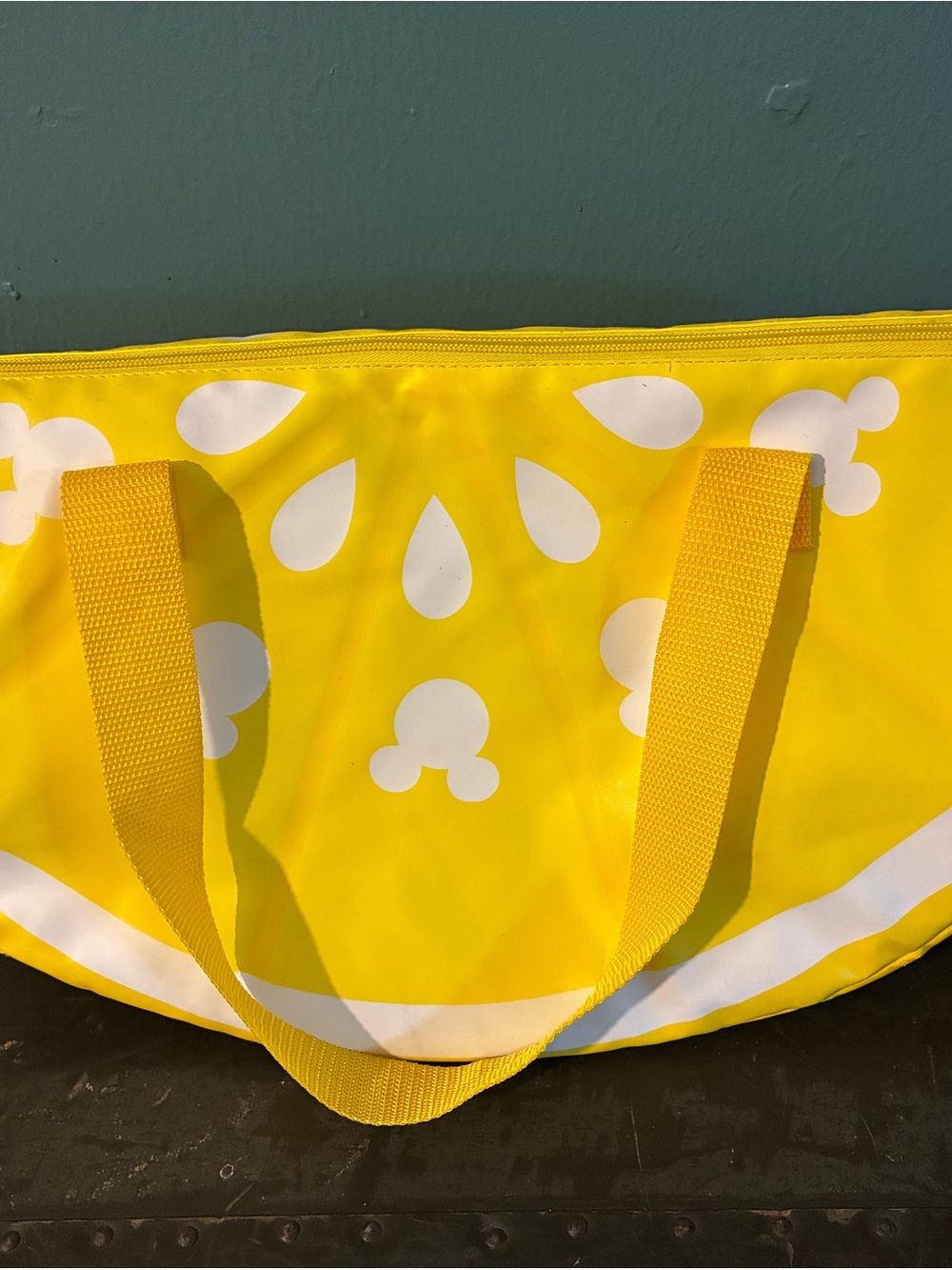 Disney Yellow Kids Lemon Tote cooler Bag with White Accents